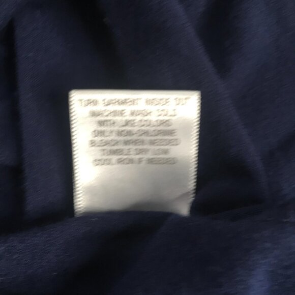 dressbarn Tank Top Womens Small Navy Blue Scoop Neck Pleated Rayon Spandex Soft - Picture 5 of 14